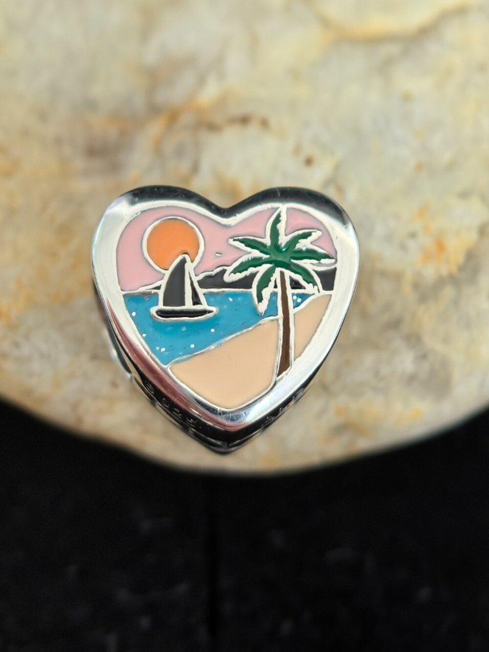 Pandora Puerto Rico Flag I Love Puerto Rico Exclusive Charm, S925 Silver Jewelry